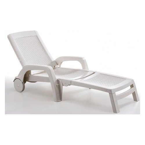 Bica Lettino Pieghevole Miami Bianco 178