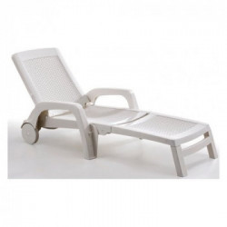 Bica Lettino Pieghevole Miami Bianco 178