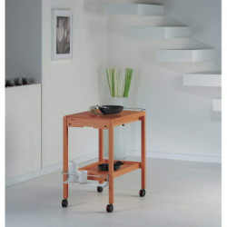 Foppapedretti 9900329106 Newton - Carrello Portavivande con Griglie in Metallo, Noce