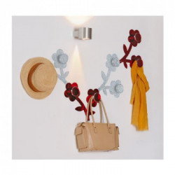 Foppapedretti Appendifiore - Appendiabiti da Parete dotato di 2 Portabiti, Ghiaccio