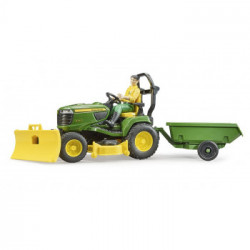 Bruder 62104 - Trattorino Rasaerba John Deere con Rimorchio 