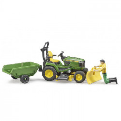 Bruder 62104 - Trattorino Rasaerba John Deere con Rimorchio 