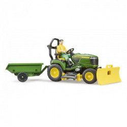 Bruder 62104 - Trattorino Rasaerba John Deere con Rimorchio 