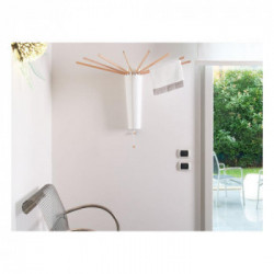 Foppapedretti Tub8 - Stendino da Parete, 8 Raggi Estraibili, Naturale