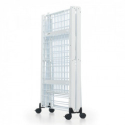 Foppapedretti SuperGulliver - Stendibiancheria Pieghevole con Barra Porta-Spalle, Ruote con Freno, Alluminio