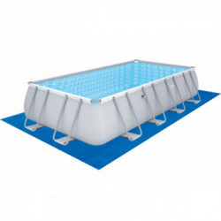 Bestway Power Steel Piscina Fuori Terra Rettangolare 549x274x122 cm, Pompa Filtro a Cartuccia, Telo Copertura, Scala e Dosatore