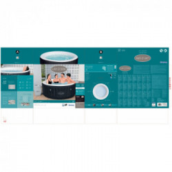 Bestway 60001 centro benessere e vasca idromassaggio Nero, Grigio, Bianco 669 L Rotondo