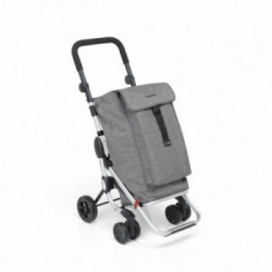 Foppapedretti 9702001200 Go Up - Carrello Portaspesa, 48x40xh110 cm, Alluminio, Grigio