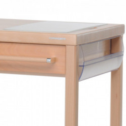 Foppapedretti Benchef - Carello Portamicroonde, 2 Cassetti, Tagliere e Portarotoli con Vetrinetta, Naturale