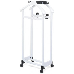 Foppapedretti Il Mettinsieme - Indossatore 2 Spalle con Portaoggetti e Ruote, Pinze e Appendigonna, Bianco