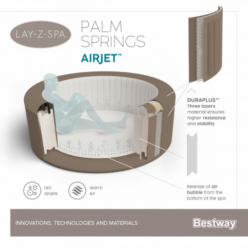 Bestway Lay-Z-Spa Palm Springs AirJet 1.96m x 71cm
