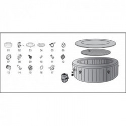 Bestway Lay-Z-Spa Palm Springs AirJet 1.96m x 71cm