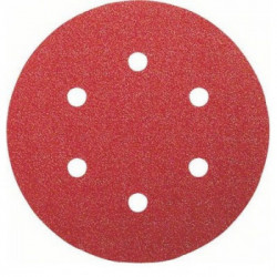 Bosch 5 Fogli abrasivi per levigatrice rotoorbitale RedWood Top, Ø 150 mm, G60, applicazione a strap