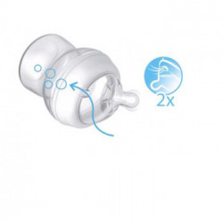 Chicco Step Up - Tettarella in Silicone, Natural Feeling, 0M+
