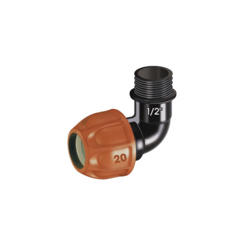 CLABER INTER. 20MM GOMITO 1/2 M  90324