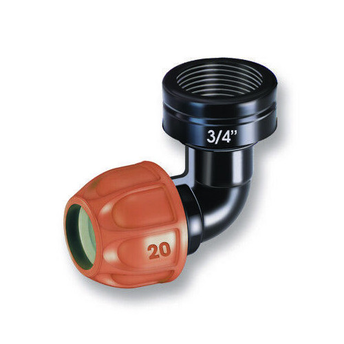 CLABER INTER. 20MM GOMITO 3/4 F  90326