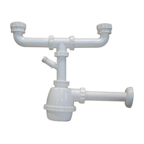 Sifone per lavelli 2 vasche Idro Bric S0004