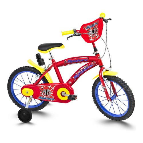 Bici Bambino 16" Spider con borraccia Rosso