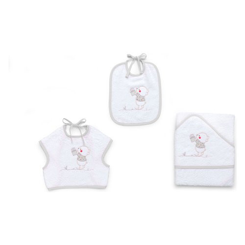 Italbaby - Set 3pz Spugna Ric.Bear Grey...