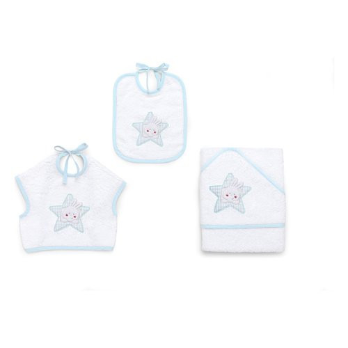Italbaby - Set 3pz Spugna Star Azzur. 15.5020.202