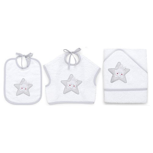 Italbaby - Set 3pz Spugna Star Grey 15.5020.208