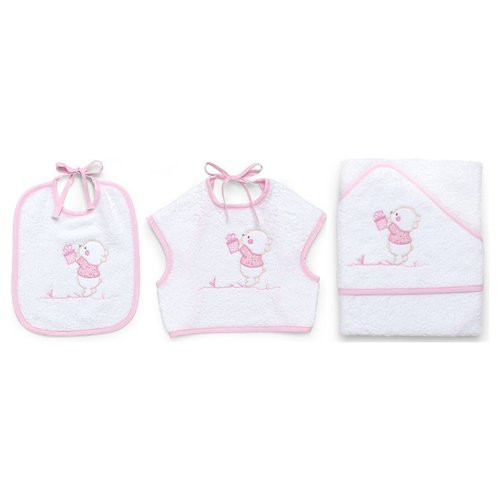 Italbaby - Set 3pz Spugna Ric.Bear Rosa...