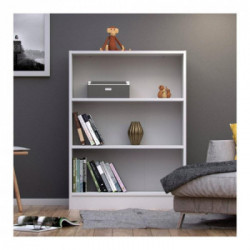 Tvilum Basik Libreria 3 Vani, Regolabili, 79x26,7x107,2 cm, Bianco