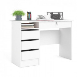 Tvilum Function Plus White Scrivania 4 Cassetti, 109,3x48,5x75,6 cm