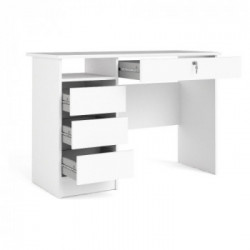 Tvilum Function Plus White Scrivania 4 Cassetti, 109,3x48,5x75,6 cm