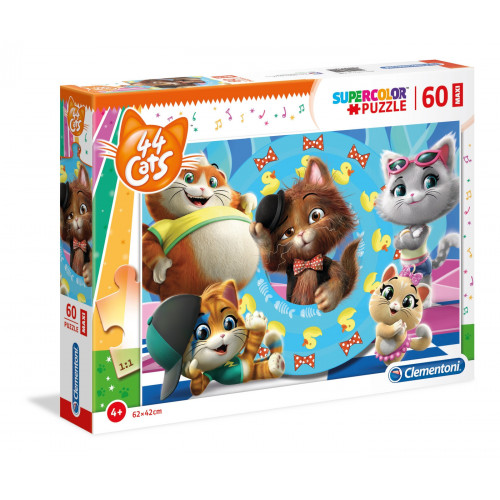 Clementoni 44 Cats Puzzle di contorno 60 pezzo(i)