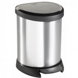 Curver Deco Bins 3253922160018 Rotondo Nero, Argento
