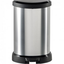 Curver Deco Bins 3253922160018 Rotondo Nero, Argento