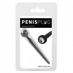 Penisplug - Plug per il Pene, Flessibile, Silicone,con Gioiello a Tappo , Lungo, 9.6 CM