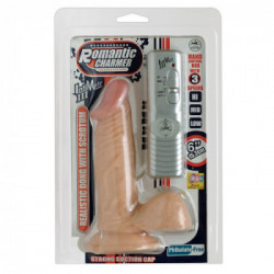 NMC Romantic Charmer - Vibratore Realistico con Testicoli, Ventosa, Telecomando