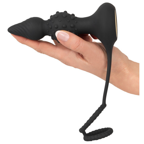 Rebel RC Butt Plug with Cock & Ball Rings -...