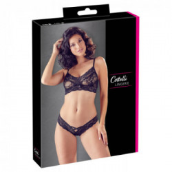 Cottelli Lingerie Vanessa - Completino Intimo Nero In Pizzo, Taglia S-M