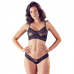 Cottelli Lingerie Vanessa - Completino Intimo Nero In Pizzo, Taglia L-XL