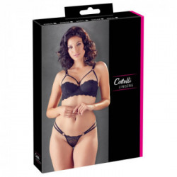 Cottelli Lingerie Jenny - Completino Intimo Nero, Taglia 75B/S