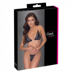 Cottelli Lingerie Silicon - Completino Intimo Nero, Taglia S