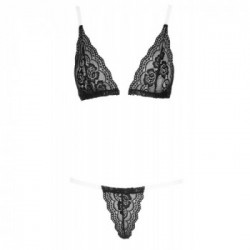 Cottelli Lingerie Silicon - Completino Intimo Nero, Taglia L
