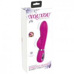 XouXou Super Soft Rabbit - Vibratore con Stimolazione del Clitoride Violet, Flessibile, Impermeabile, Ricaricabile