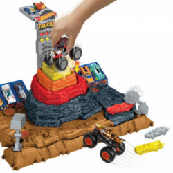 Hot Wheels Monster Trucks Arena Smashers Bone Shaker Ultimate Crush Yard Playset