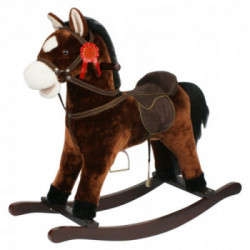 CAVALLO A DONDOLO CON SUONI - MARRONE SCURO