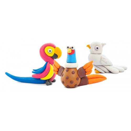 MEDIUM SET - uccelli 1 - fagiano, pappagallo,...