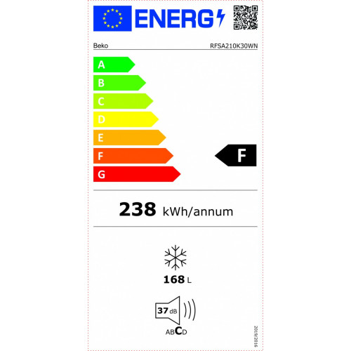Beko RFSA210K30WN - Congelatore Verticale...