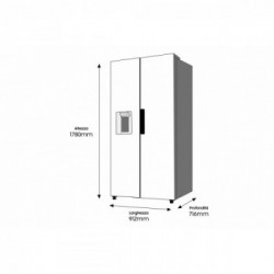 Samsung RS68A8821B1 - Frigorifero Side by Side Americano, No Frost, 634 Litri, Nero, Classe E
