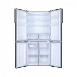 Haier HTF-458DG6 - Frigorifero Side By Side da Libera Istallazione, 468 Litri, No Frost, Alluminio, Classe F