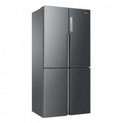 Haier HTF-458DG6 - Frigorifero Side By Side da Libera Istallazione, 468 Litri, No Frost, Alluminio, Classe F
