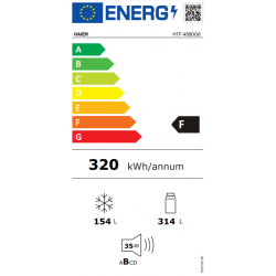 Haier HTF-458DG6 - Frigorifero Side By Side da Libera Istallazione, 468 Litri, No Frost, Alluminio, Classe F