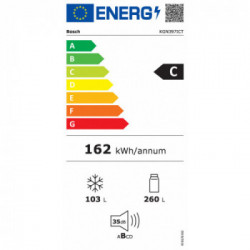 Bosch KGN397ICT - Frigorifero Combinato Freestanding, Serie 4, Total NoFrost, 363 Litri, Classe C, 203 x 60 cm